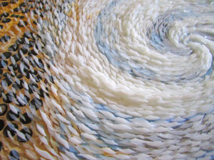 layered glass mosaics, environmental art, water