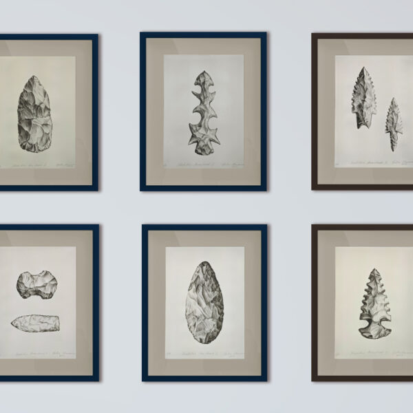 Neolithic Arrowheads and Axes Series, 6 Prints
